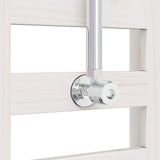 Outdoor Shower 223 cm Solid Pine Wood and Stainless Steel White 886329