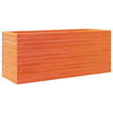 Garden Planter Wax Brown 110x40x46 cm Solid Wood Pine 3282451