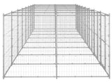 Outdoor Dog Kennel Galvanised Steel 19.36 m 3082288