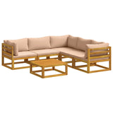 Sofa Set 6 pcs Natural Solid Acacia Wood 3417288
