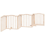 Dog Gate with Door Foldable 6 Panels 300 cm Poplar Wood 352205