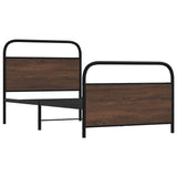 Bed Frame Without Mattress 90x200 cm Brown Oak Engineered Wood 4100318
