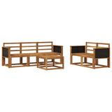 Outdoor Sofa Set 6 pcs Natural Solid Acacia Wood 3384980