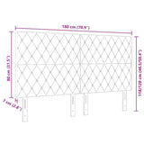 Velvet Headboard Argyle with Headboard Black 180 cm Velvet 3337772