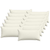 Cushion Cover 12 pcs HOUTEN Cream 40 x 80 cm Corduroy 918174