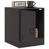 ZNTS Bedside Cabinets 2pcs Black 34.5x39x44 cm Steel 841608