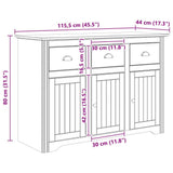 Sideboard BODO Honey Brown 115.5 x 44 x 80 cm Engineered Wood 42023482