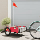 Bike Trailer Red Oxford Fabric and Iron 94167