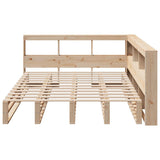 Bookcase Bed without Mattress 150x200cm Solid Wood Pine 3324496