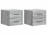 Wall-Mounted Bedside Cabinet 2 pcs Grey Sonoma Engineered Wood 899328