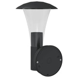 Outdoor Wall Lights with Sensors 2pcs Black Stainless Steel 4006243