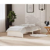 Bed Frame without Mattress White Solid Wood 90x200 cm 814935