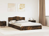 Storage Bed with Drawer Smoked Oak 120 x 200 cm Engineered Wood 3413114