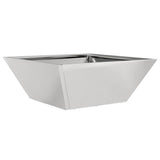 Garden Planter 5 pcs Silver 40 x 40 x 15 cm Stainless Steel 873819