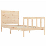 Bed Frame without Mattress Small Single Solid Wood Pine 3192711