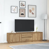 TV Cabinet with LED Lights Artisan Oak 193.5x41x50 cm 3328443