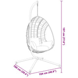 Hanging Egg Chair Stand without Basket Black Steel 4007413
