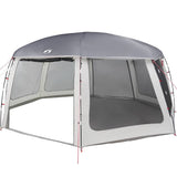 ZNTS Pool Tent with Removable Fly & Mesh Walls Grey 690x690 cm 4100642