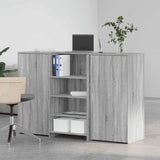 Reception Desk Grey Sonoma 155x50x103,5 cm Engineered Wood 3324201