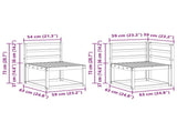 Outdoor Sofa Set 7 pcs White Solid Acacia Wood 3388138
