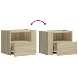 ZNTS Wall-mounted Bedside Cabinets 2 pcs Sonoma Oak 45x30x35 cm 848316