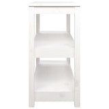 Console Table White 110x40x74 cm Solid Wood Pine 821665