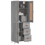 Highboard Grey Sonoma 69.5x34x180 cm Engineered Wood 3199791