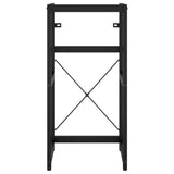 Bathroom Washbasin Frame with Built-in Basin Black Iron 3101388