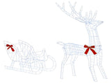 Reindeer Pull Sleigh LOVIISA 450 LEDs Cold White 42049666