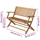 Garden Bench 120 cm Solid Acacia Wood 44132