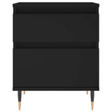 Bedside Cabinet Black 40x35x50 cm Engineered Wood 830654