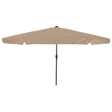 Garden Parasol Taupe 395 x 395 x 245 cm Polyester 42003647