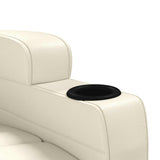 Recliner Chair Cream White Faux Leather 340960