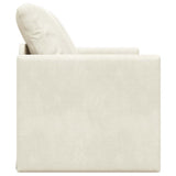 Sofa Bed Cream 204 x 122 x 60 cm Velvet 42007952