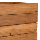 Raised Bed 50x40x72 cm Recycled Teak Wood and Steel 47427