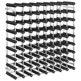 Wine Rack for 72 Bottles Black Solid Pine Wood 325916