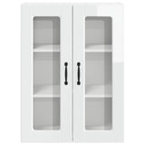 Wall Glass Cabinet PORTO High Gloss White 60 x 31 x 80 cm 885439