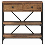 Console Table with Drawer Brown 75 x 34.5 x 75 cm Wood 871312