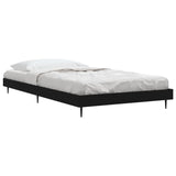 Bed Frame without Mattress Black 100x200 cm Engineered Wood 832262