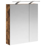 Bathroom Mirror Cabinet Smoked Oak 60 x 14.5 x 70 cm 889067