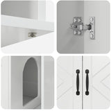 Cat House Gloss White 85 x 55 x 50 cm Engineered Wood 8000738