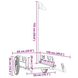 Bike Trailer Yellow Oxford Fabric and Iron 94169