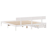 Bed Frame without Mattress White 180x200 cm Super King Solid Wood Pine 3301521