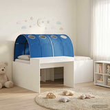 Bed Frame with Tunnel 3 pcs White and Blue Engineered Wood 3423643