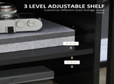 Multi-Storage Printer Stand Unit Office Desk Side Mobile Storage w/ Wheels Modern Style 60L x 50W x T3398P340956
