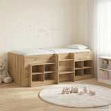 Loft Bed Frame with Cabinet 3 pcs Artisan Oak Engineered Wood 3423413