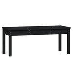 ZNTS Garden Bench Black 109x44x45 cm Solid Wood Pine 824008