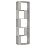 Book Cabinet/Room Divider Concrete Grey 45x24x159 cm Engineered Wood 800112