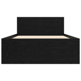 Bed Frame with Headboard Black Oak 80 x 200 cm Engineered Wood 3429683
