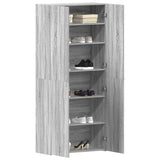 Shoe Cabinet with Shelf Grey 80 x 35.5 x 180 cm Engineered wood 3333841